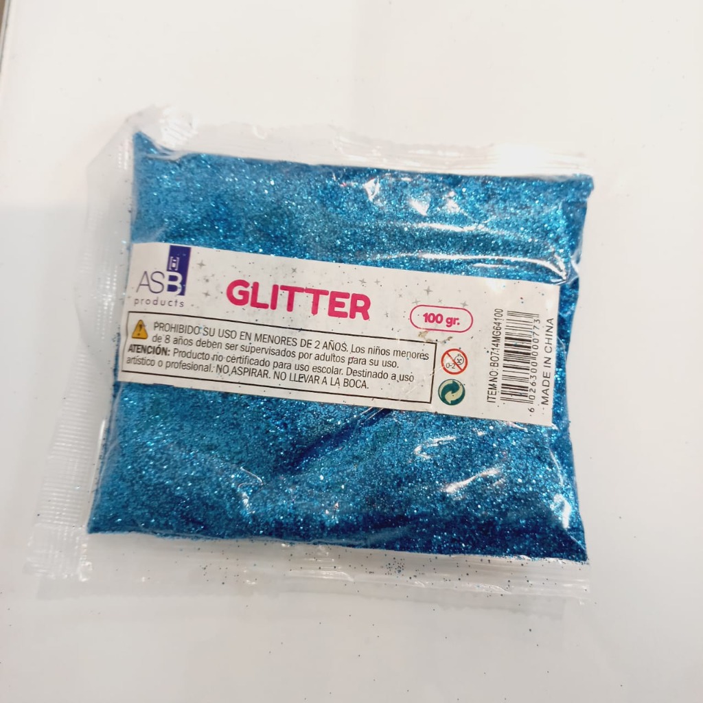 GLITTER METALIZADO x100grs.TURQUESA