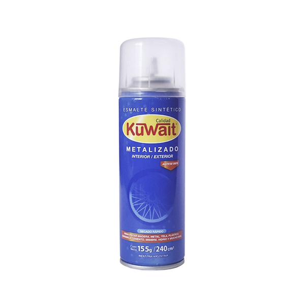 PINTURA EN AEROSOL 240cc. METAL PLATA