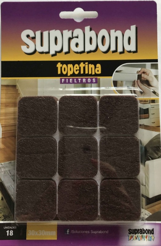 TOPETINAS CUADR.FIELTRO x18u.