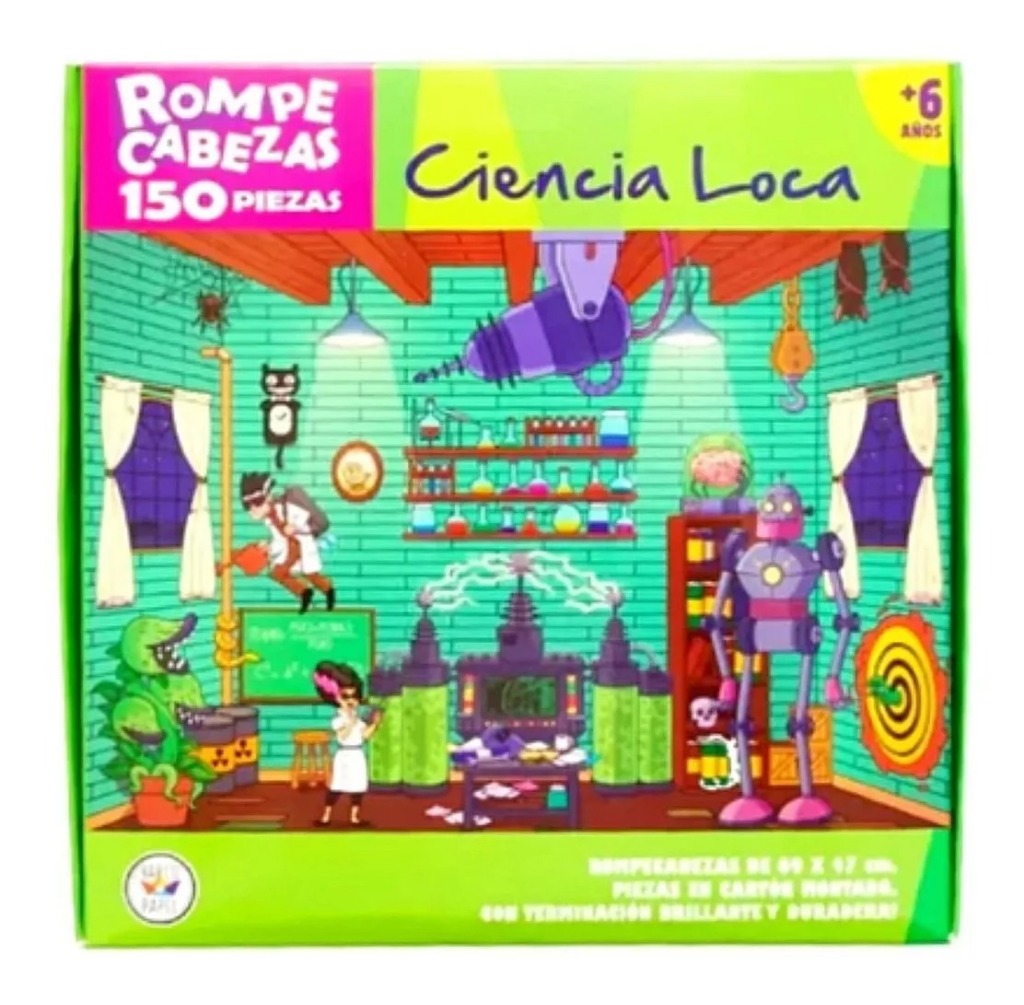 ROMPECABEZAS CIENCIA LOCA x2u. (150 PIEZAS)