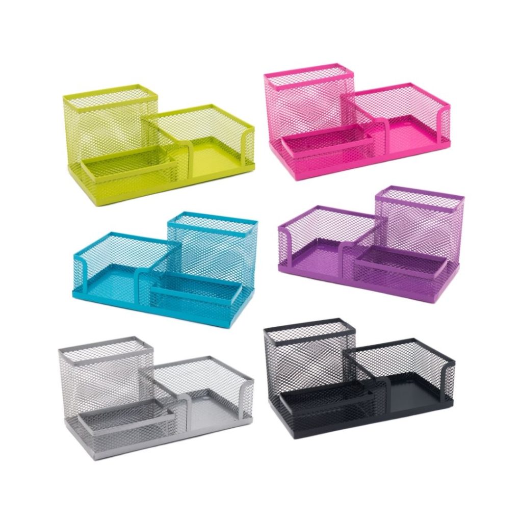 SET ESCR.PORTATACO/CLIPS/LAPICERO M.CALADO PLATA
