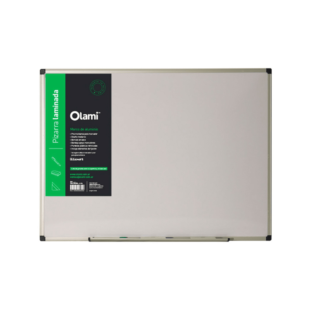 PIZARRA BLANCA 45x60 B.METAL OLAMI