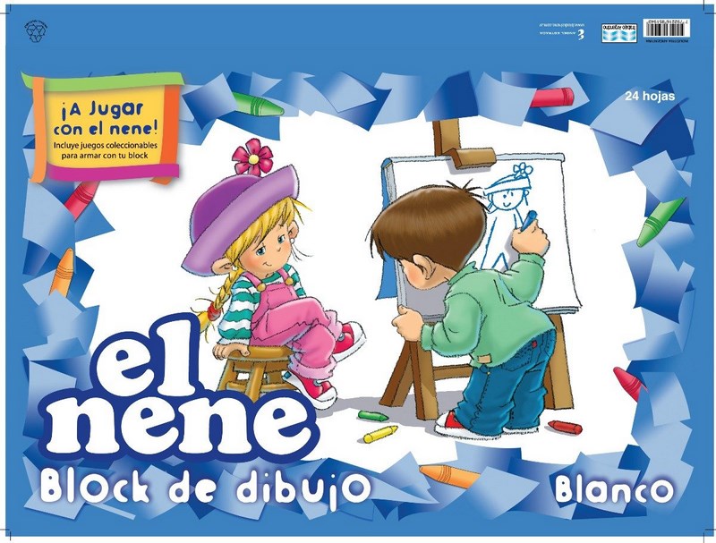 BLOCK DIB.N*5 BLANCO x24hjs.EL NENE