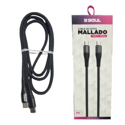 CABLE DE DATOS MALLADO 60W TIPO C/C. SOUL