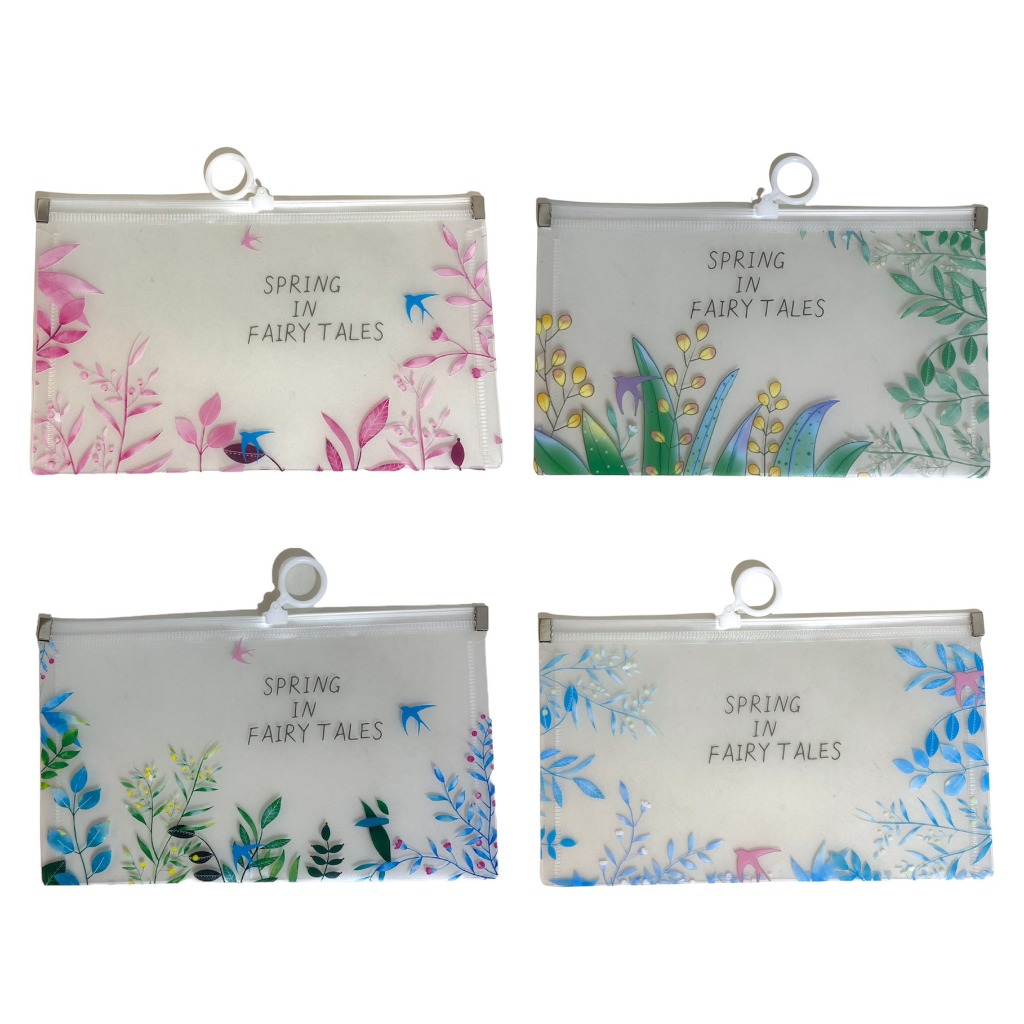SOBRE PVC A5 C/ZIP PLANTASyFLORES 13x22cm.