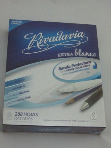 REP.ESC.288HR RIVADAVIA EXTRA BCO