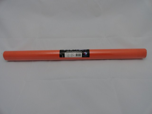 PVC AUTOADH.45cm.x2m.LISO NARANJA