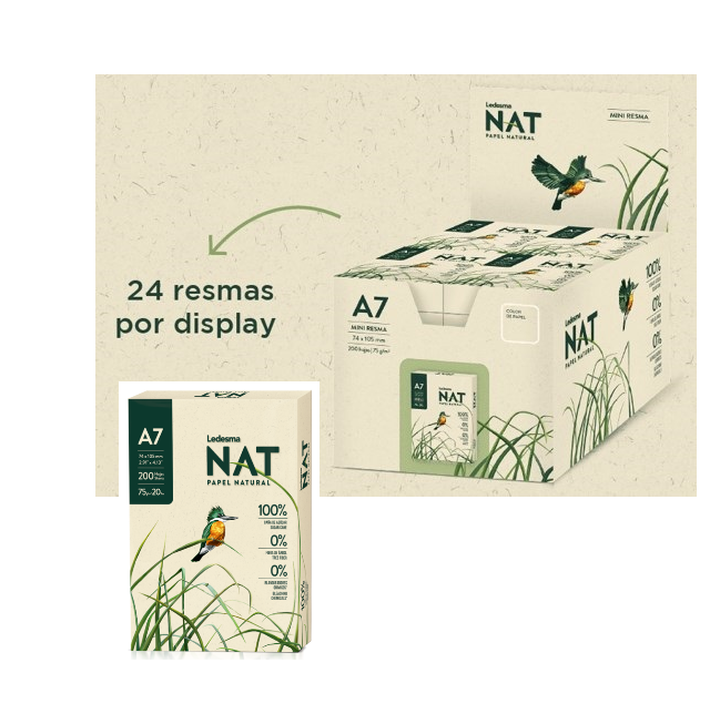 TACO PAPEL A7 x200hjs.NAT PAPEL NATURAL
