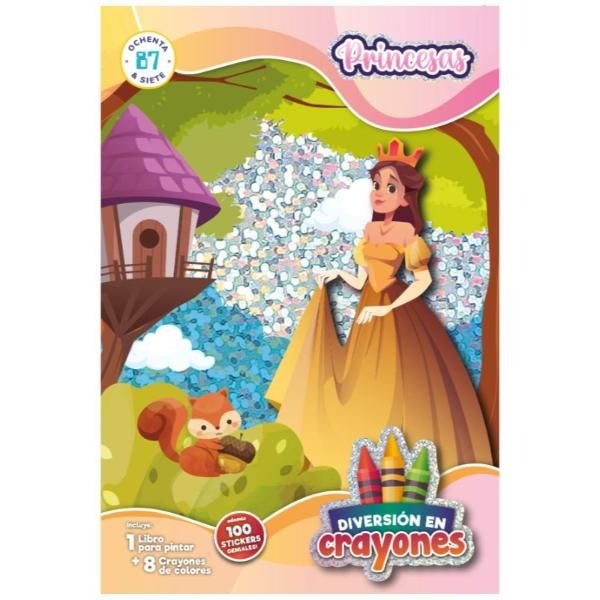 SET DE ARTE DIV. EN CRAYONES PRINCESAS