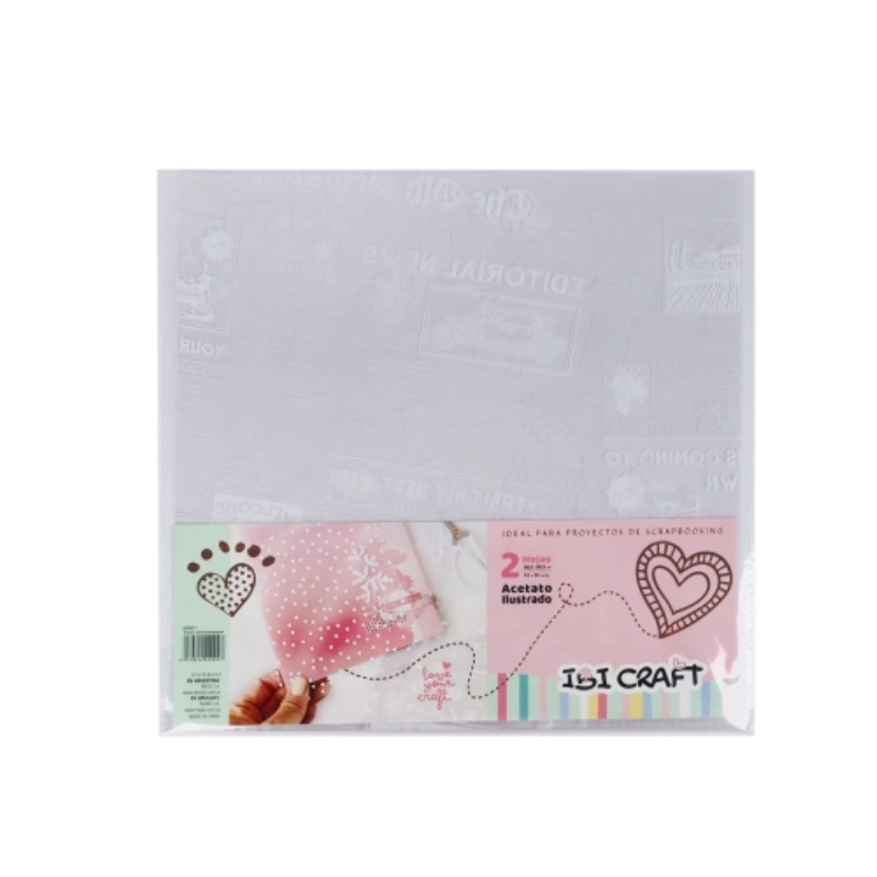 ACETATO 30x30cm.x2u.IMPRESO TRAVEL