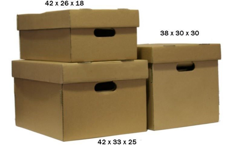 CAJA  REFORZ.MARRON 43x26x18cm.TANDIL