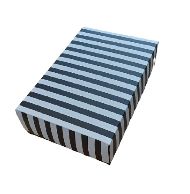 CAJA  RAYAS BN 21x31x9cm. LARGE