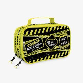 CANOPLA TUBO RECTAG. 2 CIERRES KEEP OUT NEON