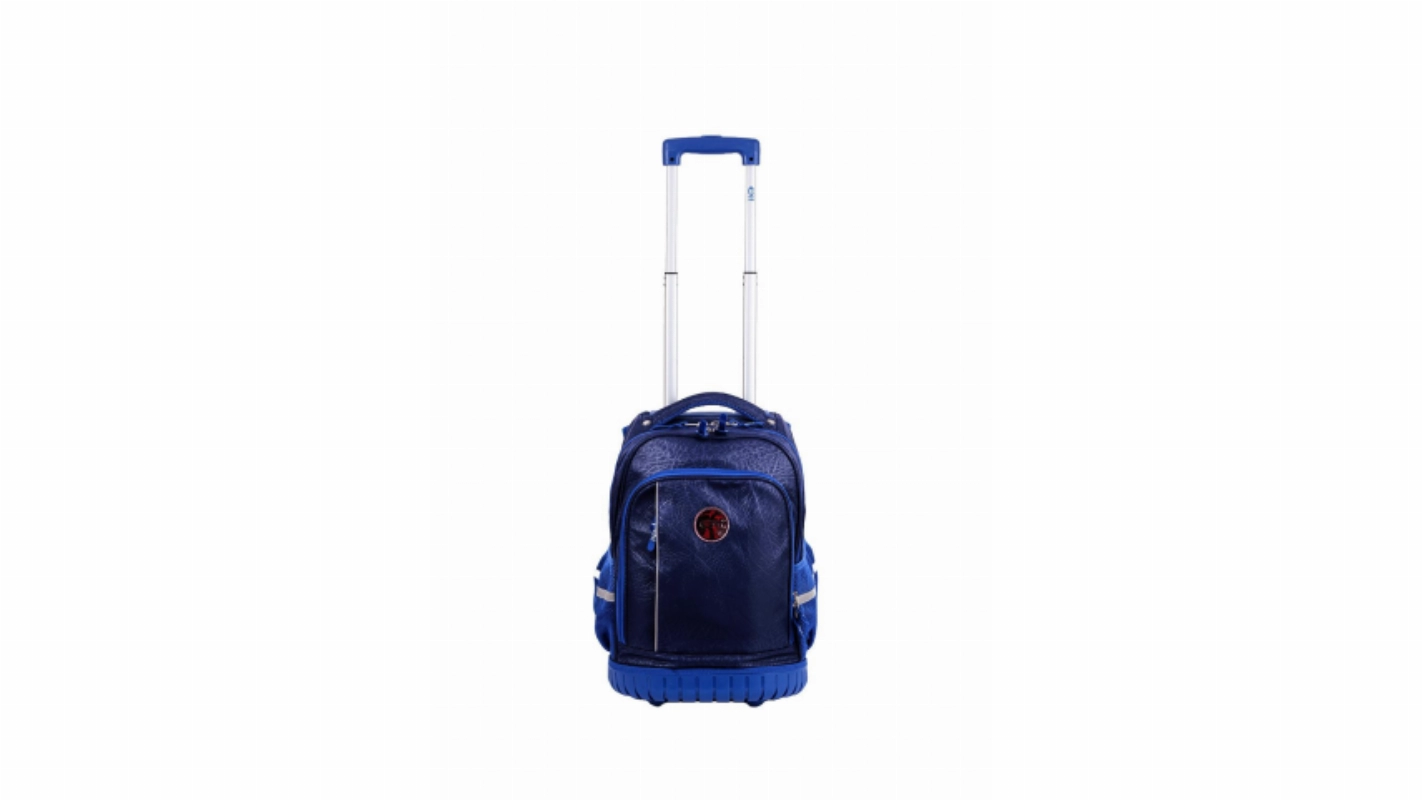 MOCHILA C/ CARRO B/GOMA. AZUL/LILA ELF