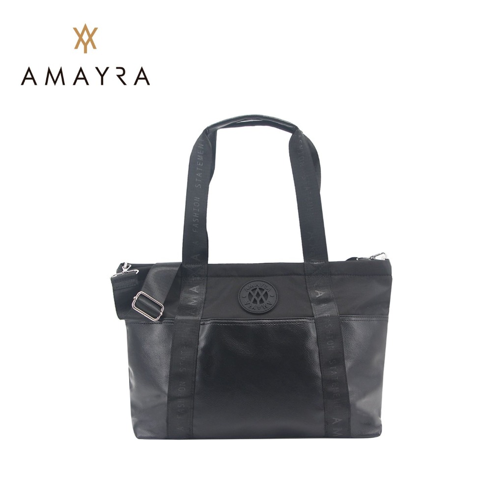 CARTERA NEGRA 28x37x14cm.AMAYRA