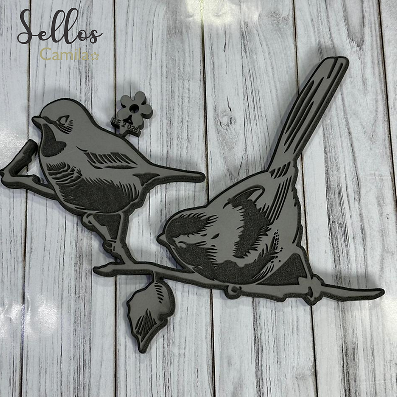 SELLO DECORATIVO PAREJA DE PAJARITOS