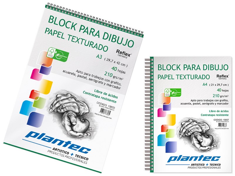 BLOCK A5 DIB.210gr.40hj. C/ESP.TEXT. PLANTEC