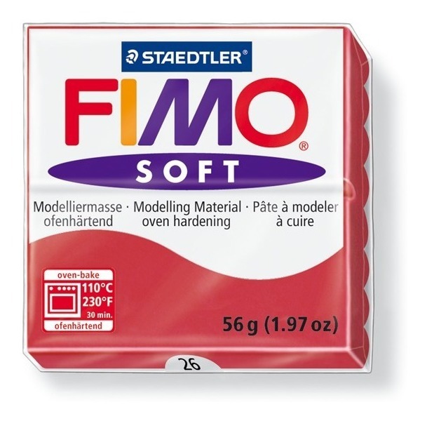 ARCILLA POLIMERICA FIMO SOFT CEREZA 56grs.
