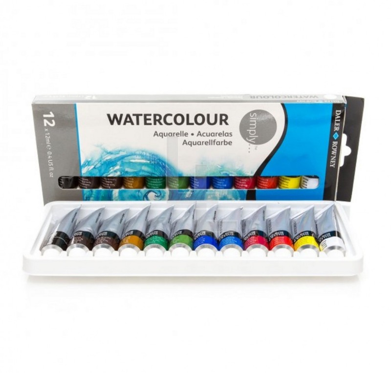 ACUARELAS POMO 12ml.x12u. SIMPLY  ROWNEY