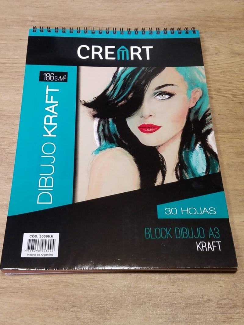 BLOCK A4 DIB.120gr.40hj. C/ESP.NEGRO