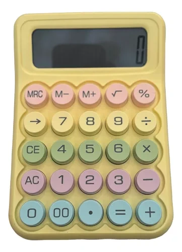 CALCULADORA GRANDE 12dig. PASTEL