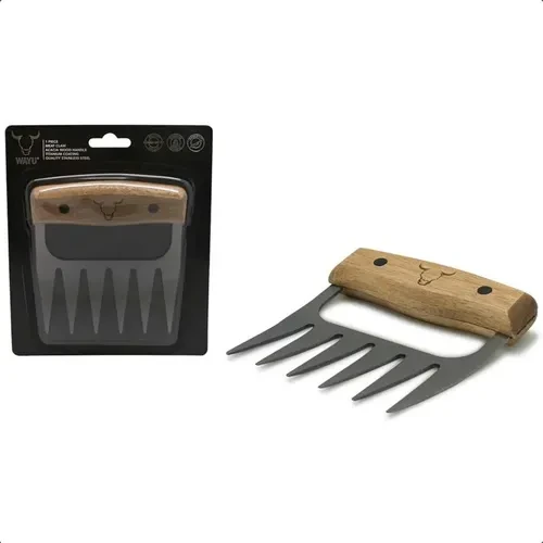 GARRA OSO P/ASADO AC.INOX.Y MANGO MADERA WAYU