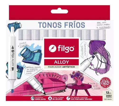 MARC.2 PUNTAS ALLOY TONOS FRIOS  x12u. FILGO