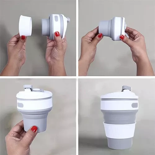VASO SILICONA PLEGABLE 350ml.