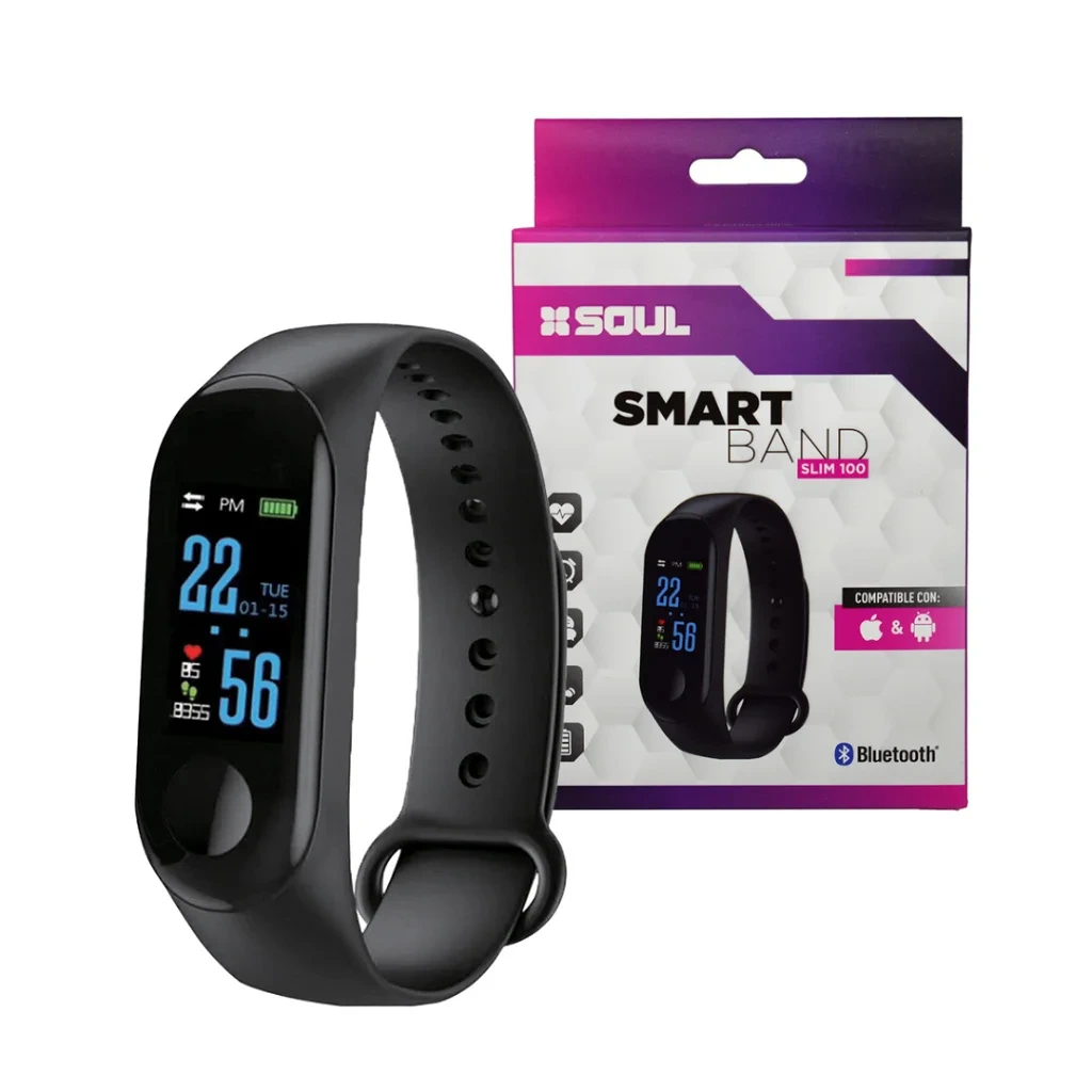 RELOJ SMART BAND SLIM 100 NEGRO BLUETOO SOUL