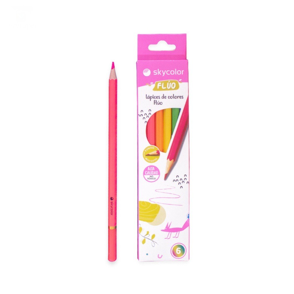 LAPICES COLORES x6u. FLUO